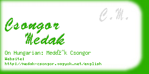 csongor medak business card